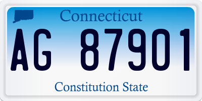 CT license plate AG87901