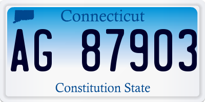 CT license plate AG87903
