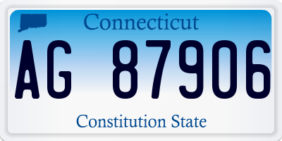 CT license plate AG87906