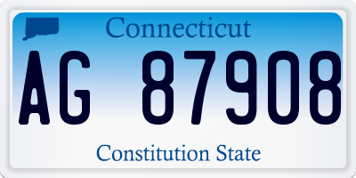 CT license plate AG87908