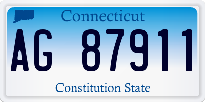 CT license plate AG87911