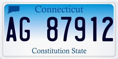 CT license plate AG87912
