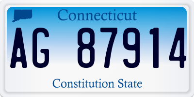 CT license plate AG87914