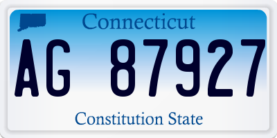 CT license plate AG87927