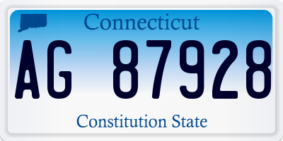 CT license plate AG87928