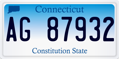 CT license plate AG87932
