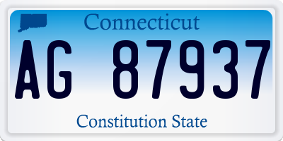 CT license plate AG87937