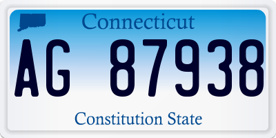 CT license plate AG87938