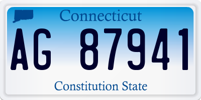 CT license plate AG87941