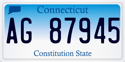 CT license plate AG87945