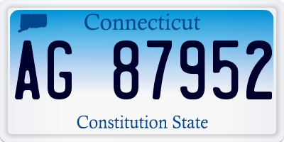 CT license plate AG87952