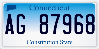 CT license plate AG87968