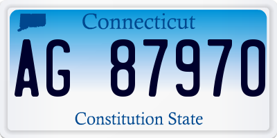 CT license plate AG87970