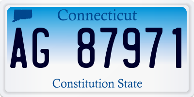 CT license plate AG87971