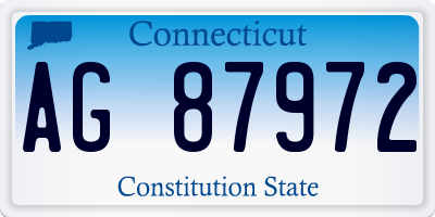 CT license plate AG87972