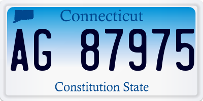 CT license plate AG87975
