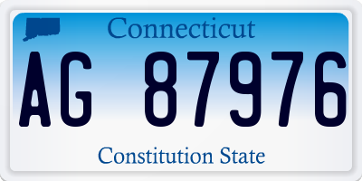 CT license plate AG87976