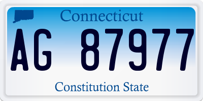 CT license plate AG87977