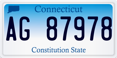 CT license plate AG87978