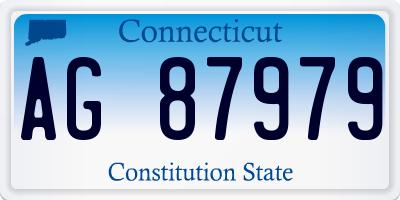 CT license plate AG87979