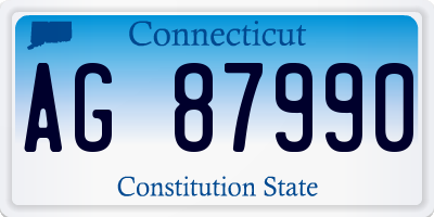 CT license plate AG87990