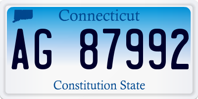 CT license plate AG87992