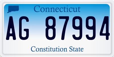 CT license plate AG87994