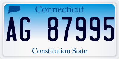 CT license plate AG87995