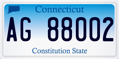 CT license plate AG88002