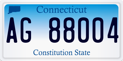 CT license plate AG88004