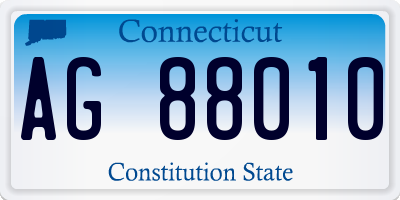CT license plate AG88010