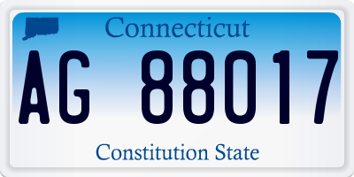 CT license plate AG88017