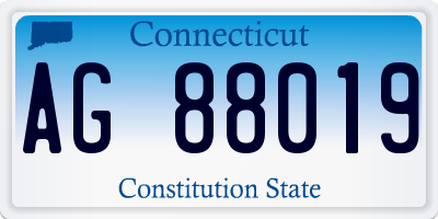 CT license plate AG88019