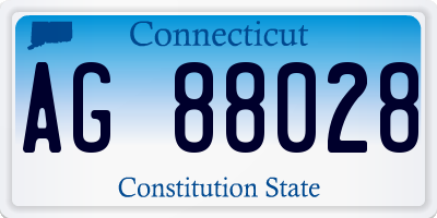 CT license plate AG88028