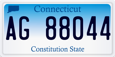 CT license plate AG88044