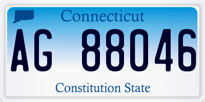 CT license plate AG88046