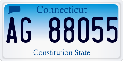 CT license plate AG88055