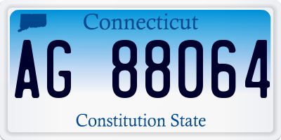 CT license plate AG88064