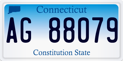 CT license plate AG88079