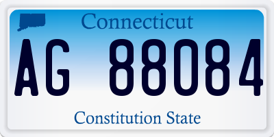 CT license plate AG88084
