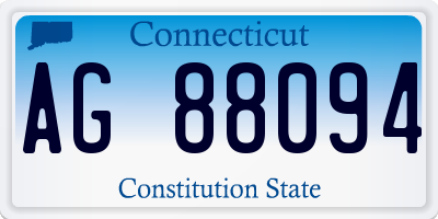 CT license plate AG88094
