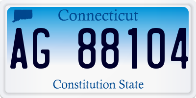 CT license plate AG88104