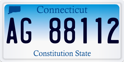 CT license plate AG88112