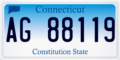 CT license plate AG88119