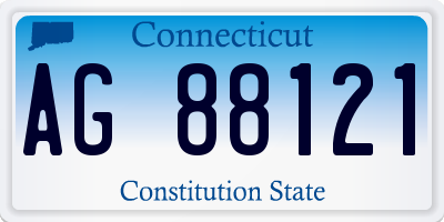 CT license plate AG88121