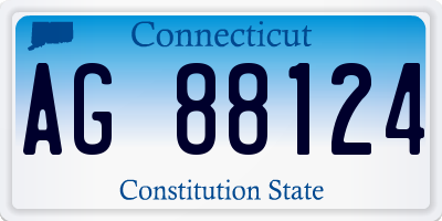 CT license plate AG88124