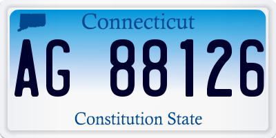 CT license plate AG88126