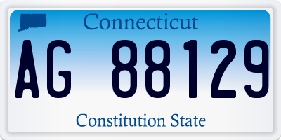 CT license plate AG88129