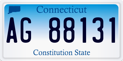 CT license plate AG88131
