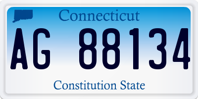 CT license plate AG88134